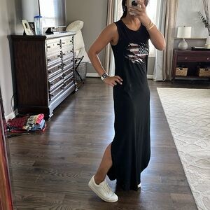 American flag maxi tank